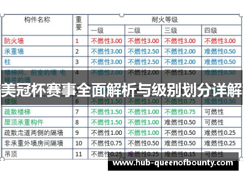 美冠杯赛事全面解析与级别划分详解