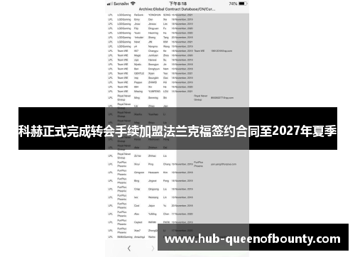 科赫正式完成转会手续加盟法兰克福签约合同至2027年夏季 科赫正式完成转会手续加盟法兰克福签约合同至2027年夏季